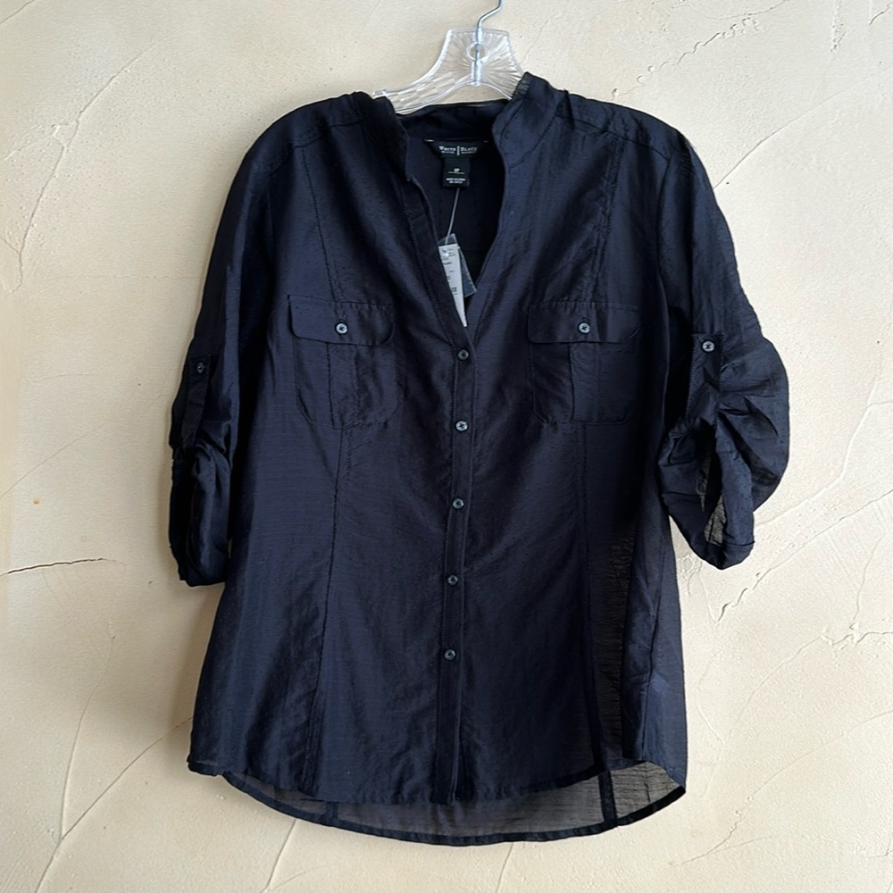 White House Black Market Sheer Blouse
